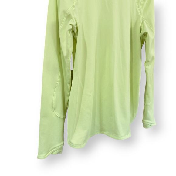 Under Armour Women’s L Neon Yellow Cold Gear Fitted Mock Neck 1/4 Zip Running - Picture 6 of 9